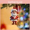 Santa Cartoon Cute Claus Pattern Acrylic Pendant For Christmas Decoration