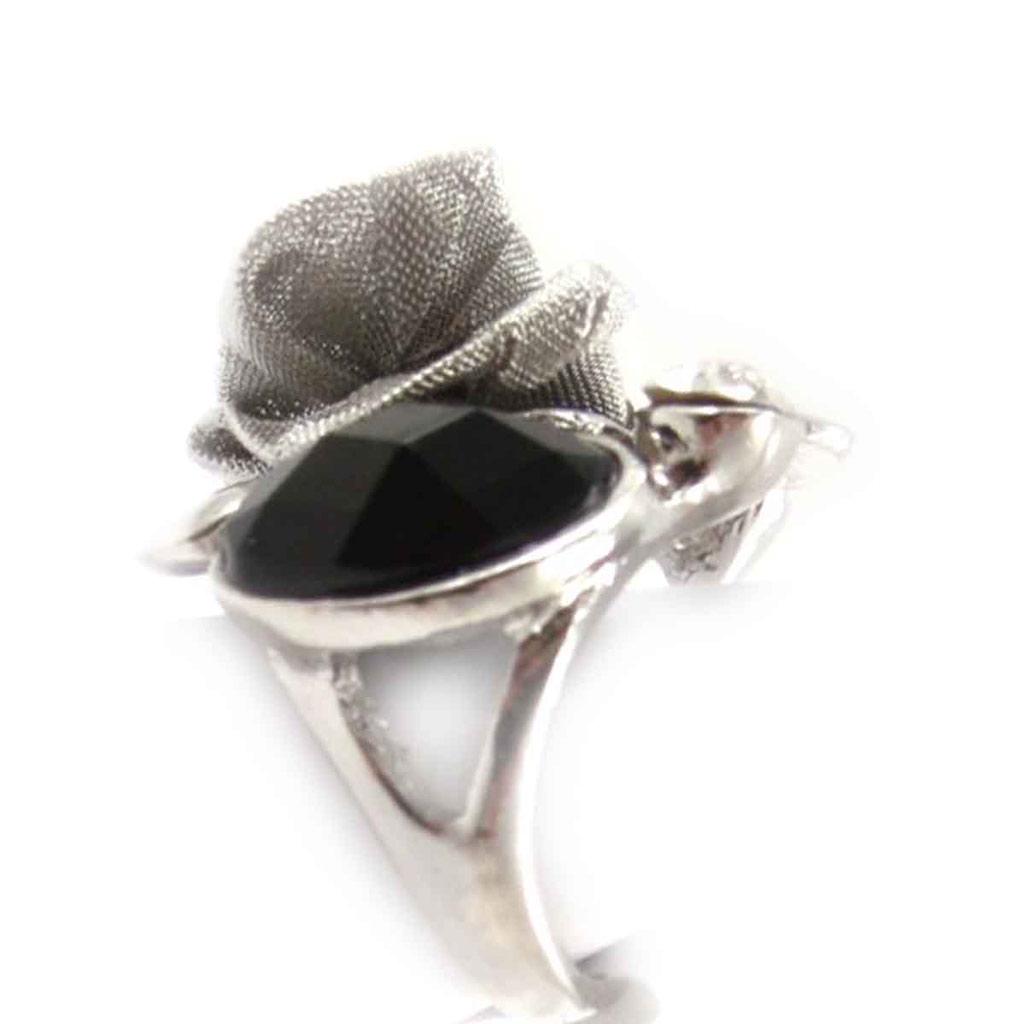 Дизайнерское кольцо 'Scarlett' серо-чёрное