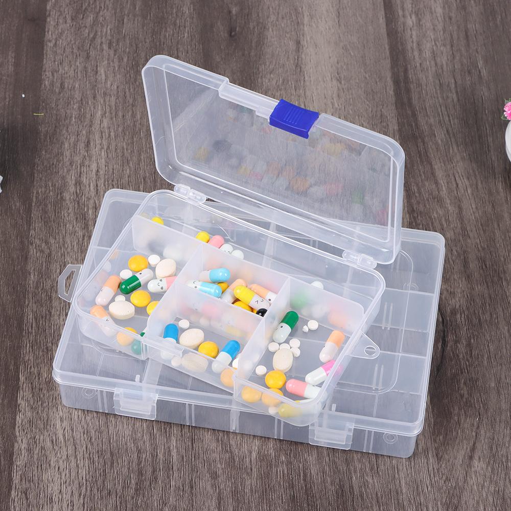Пластиковые зажимы Коробка для хранения Коробка для хранения таблеток Ювелирные изделия Контейнер для бриллиантов Ремесленный держатель для бусин