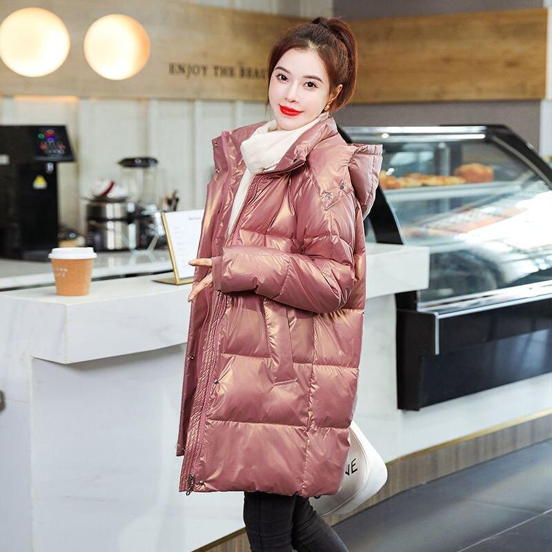 Осенне-зимняя длинная утепленная новая куртка с хлопковой подкладкой для лица с капюшоном