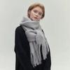 Women Scarf Solid Color Thickened Knitting Scarf with Tassel Decoration Versatile Design Warm Winter Scarf