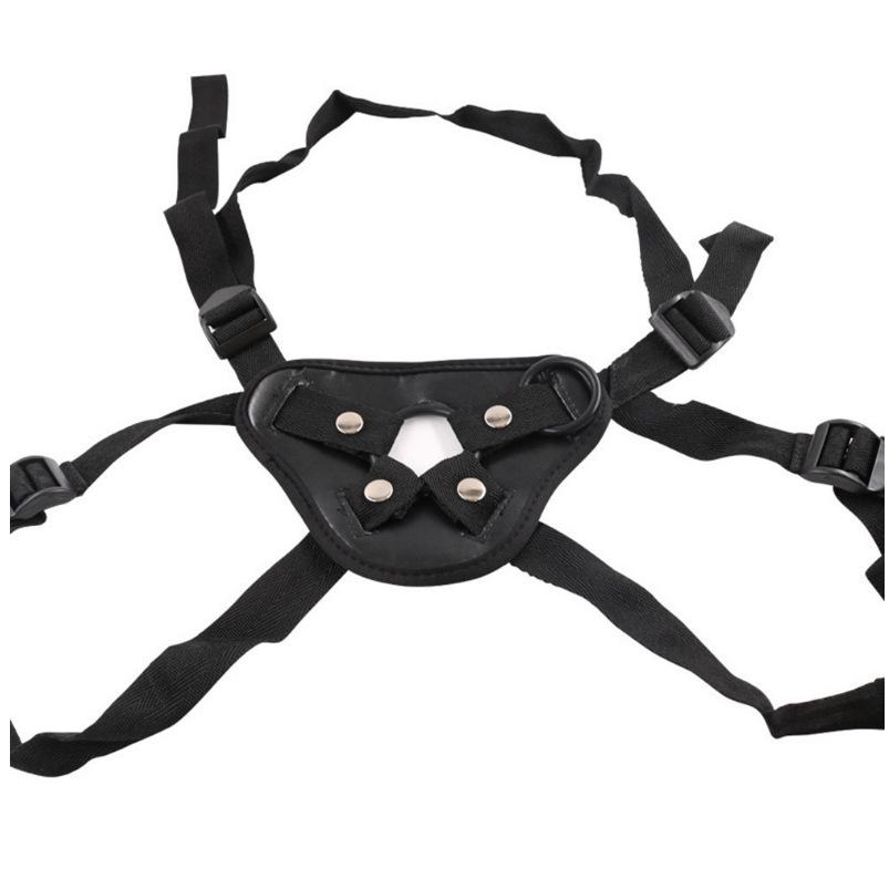 Унисекс Носимые Кожаные Брюки с Реалистичным Дильдо для Пар - Кроссдрессерные Стринги Нижнее Белье