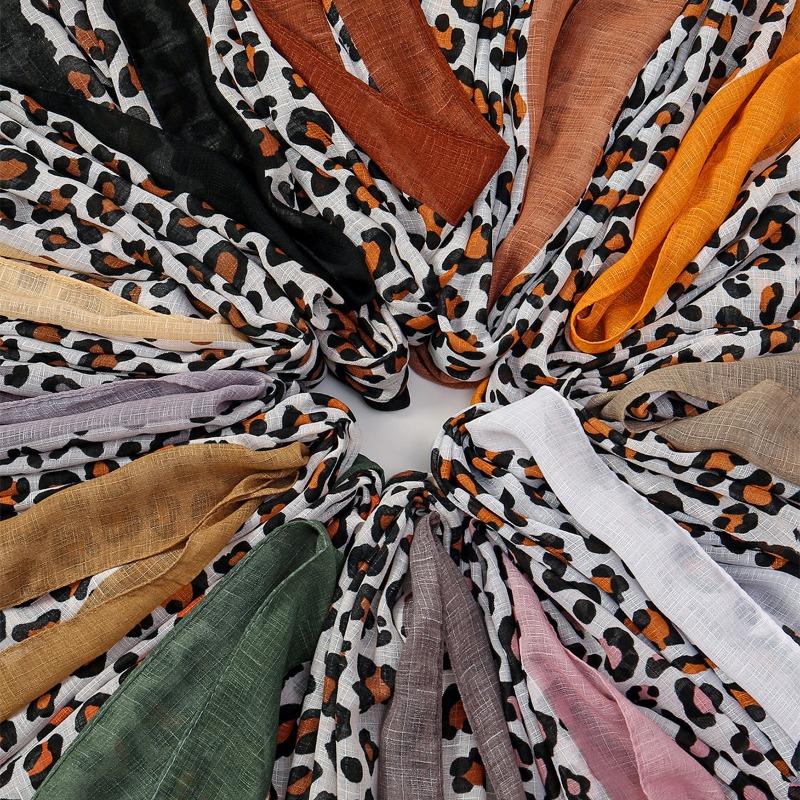 Хит продаж популярный классический леопардовый принт большой размер длинное полотенце мода универсальный тренд новый леопардовый принт шаль женская