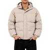 Men's Oversized Casual Down Jacket With Long Sleeves And Hood
