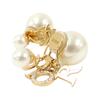 Dior Tribales Resin Pearl Metal Crystal Earrings Women Earrings Gold E2382WOMCYD301