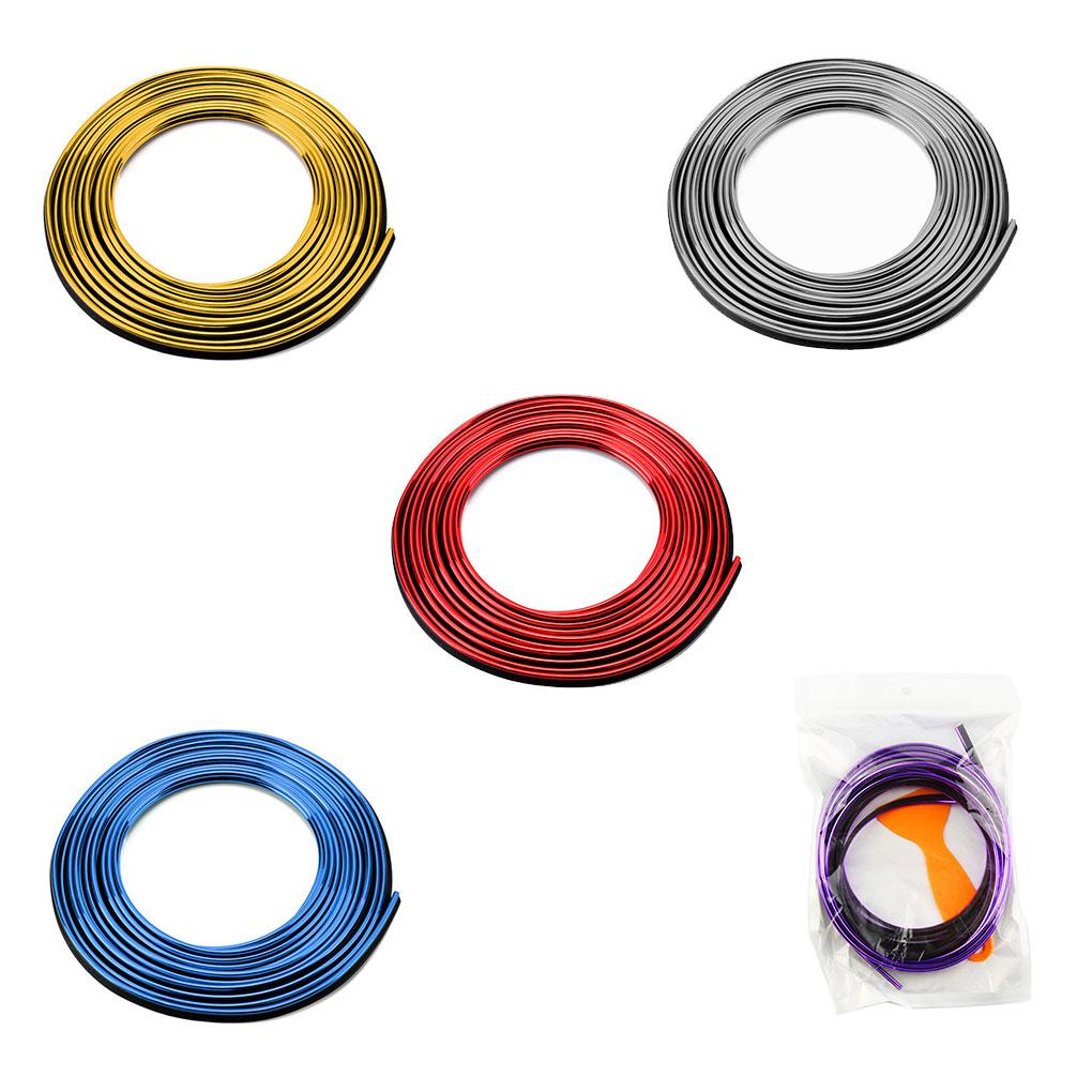 Автомобильная декоративная полоса для внутренней и внешней отделки 5 метров Внутренняя молдинговая отделка Линия отделки Вставка на приборную панель Дверная панель Декор