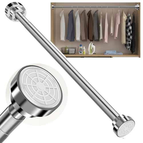 Невероятно прочный натяжной стержень из нержавеющей стали, не требующий сверления: Ширина 50-260 см, Устойчивый к землетрясениям, Грузоподъемность 40-50 кг, Защита от падения,