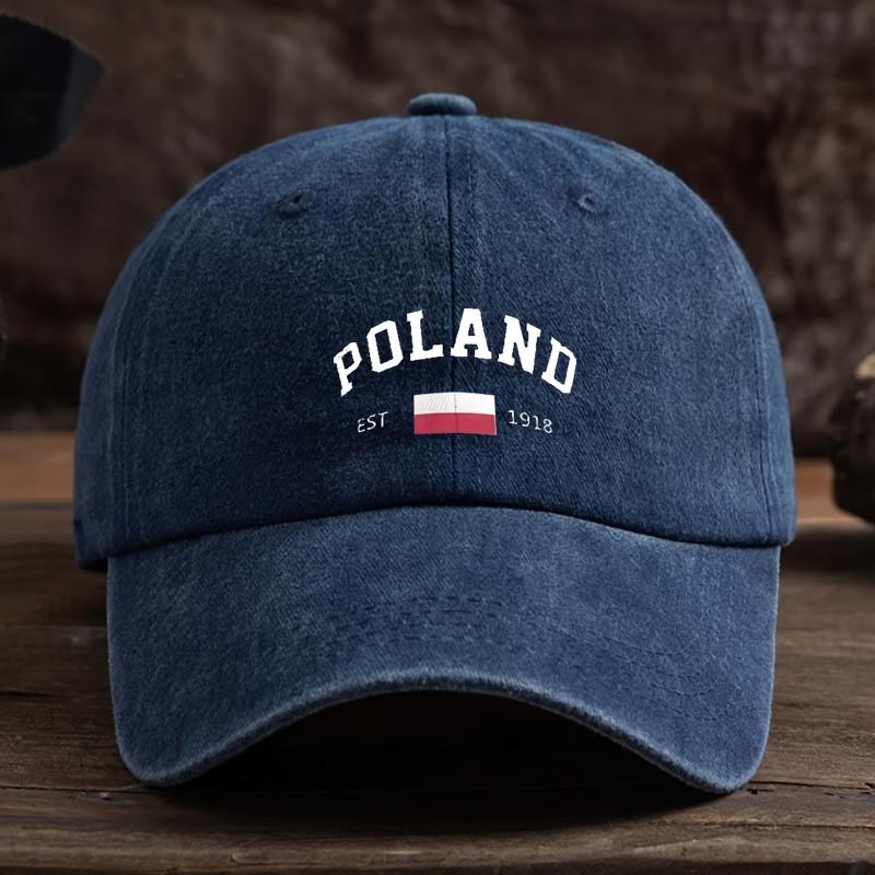 Unisexs Polish Flag Print Cap Polish National Colors Machine Washable Outdoor Hat Suitable for Casual Wear PolishThemed E