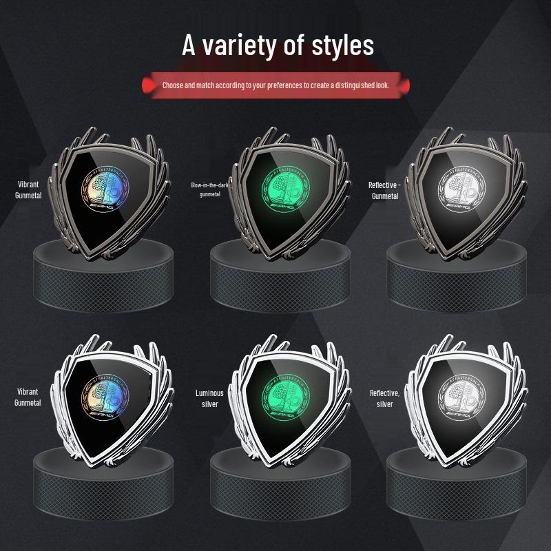 Металлическая наклейка-эмблема крыла для автомобиля Mercedes GLA35/G45 AMG, боковое окно кузова