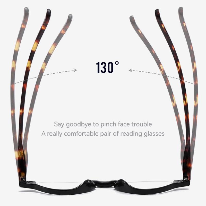 Vintage Half Frame Reading Glasses Women Men High-Definition Anti-Blue Light Presbyopia Glasses Unisex With Plus Diopters To+4.0