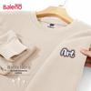 Baleno Men's Waffle Knit Letter Print Round Neck Sweatshirt