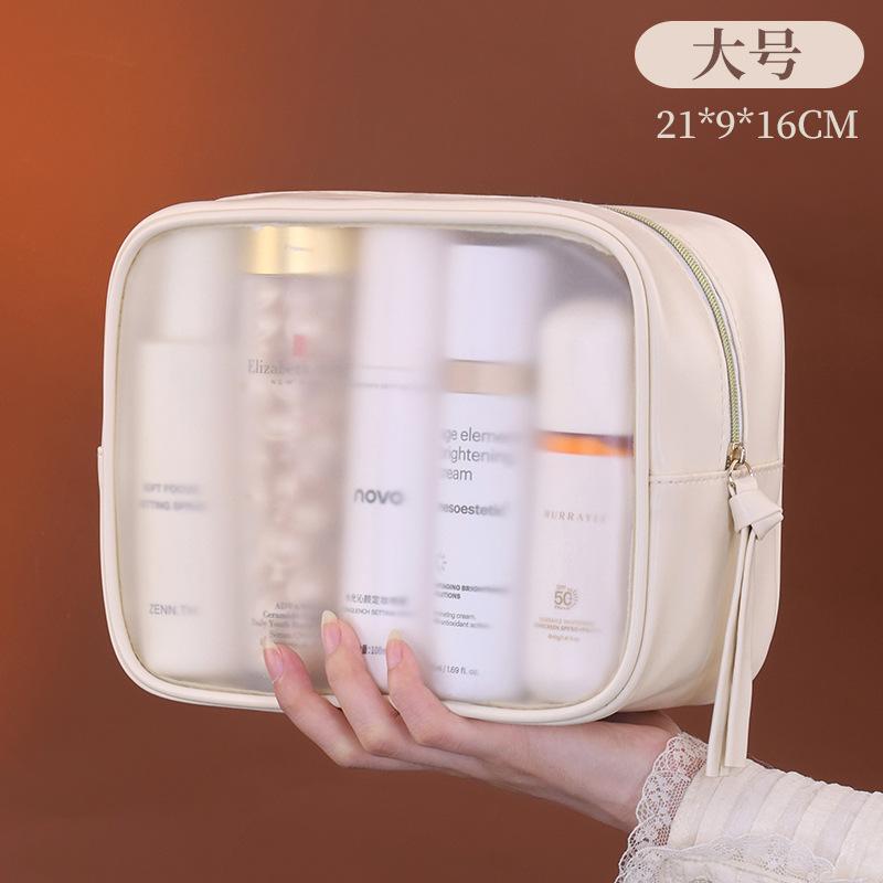 transparent pouch waterproof portable women's makeup bag travel essential toiletries bag large capacity cosmetics organizer