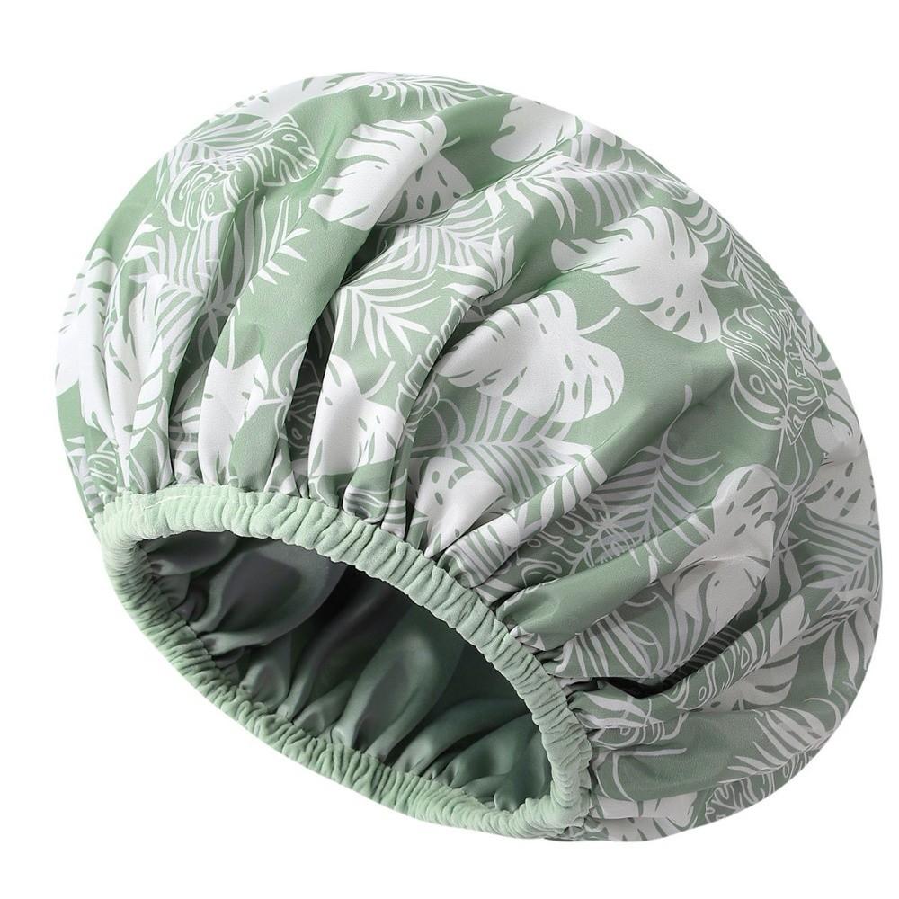 Waterproof Bath Cap Satin Lined Shower Bonnet New Bathing Hair Cover Salon Use