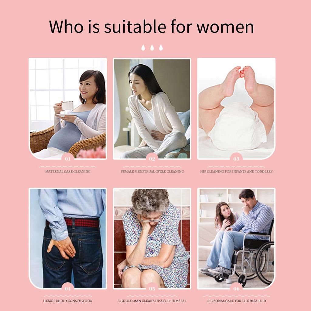 Женский опрыскиватель для личной гигиены, регулируемый поток воды, подходит для удобной очистки, длинная заостренная насадка, спрей, инструмент для мытья