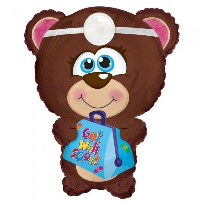 Поправляйся скорее Медведь Воздушный шар