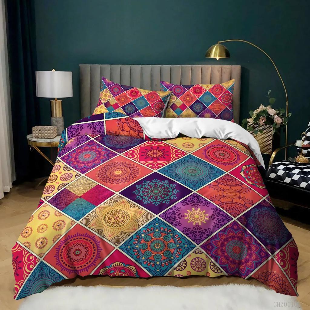 Boho Mandala 3D Fashion Comfortable Duvet Quilt Cover Pillowcase Bedding Set Children Bedroom Decoration Home Textile