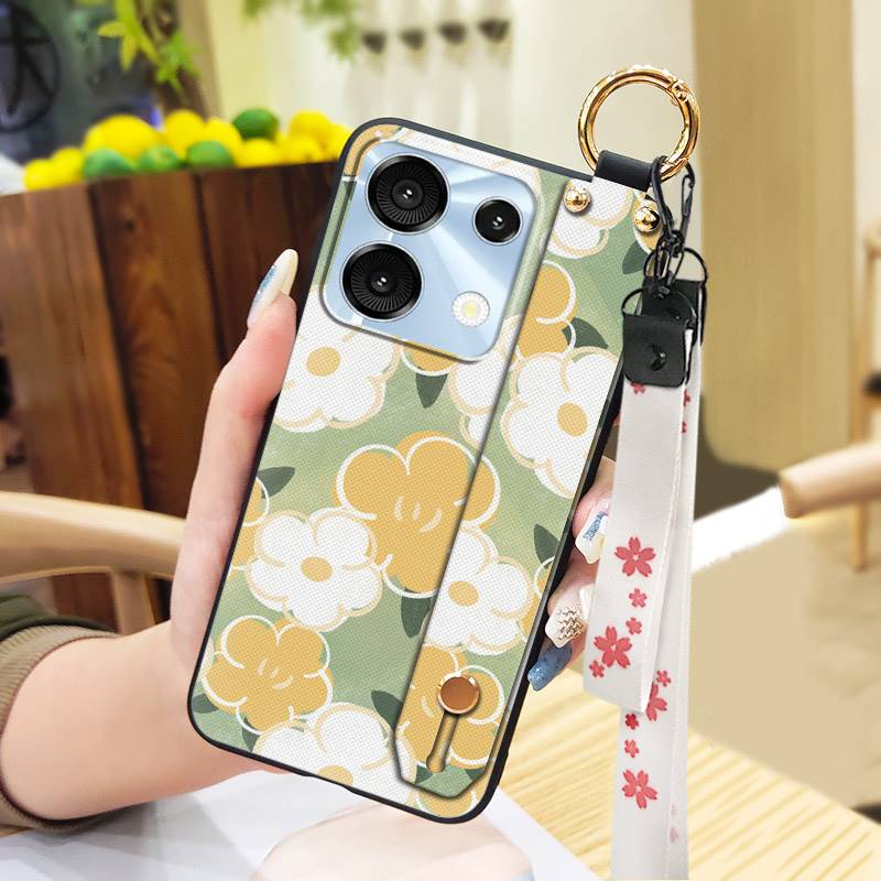 Flower Shockproof Phone Case For UMIDIGI G9 5G/Note9 5G Ring Silicone Fashion Design Dirt-resistant Anti-dust Kickstand