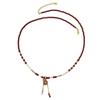 Vintage new Chinese agate enamel gourd pendant necklace women's color bohemian oil pearl necklace