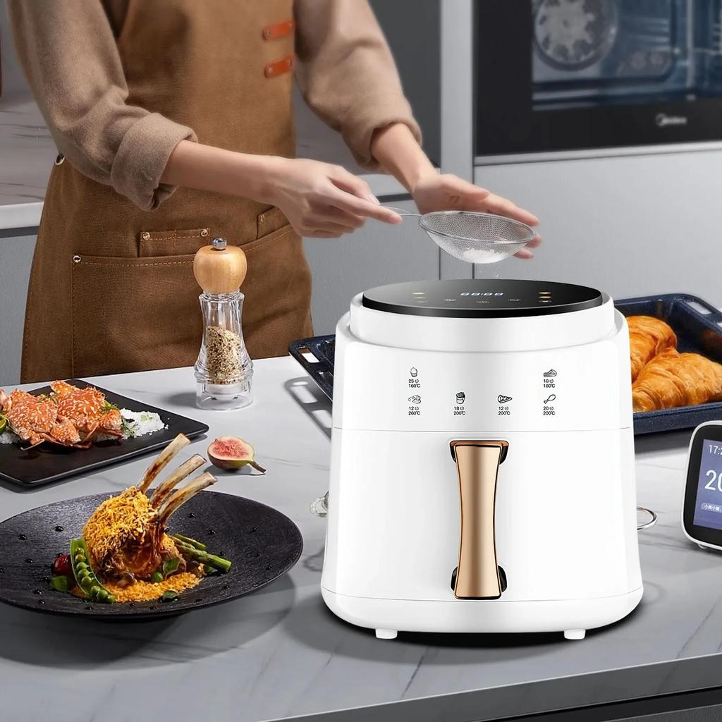 1400W 8L Air Fryer Without Oil Household Intelligent Deep Air Fryers Oven 360 Hot Air Circulation Cooker Smart Touch AirFryer