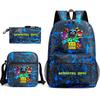 Geometry Sprint Game Backpack Geometry Dash Heat Transfer Backpack Elementary School Bag Leisure Bag