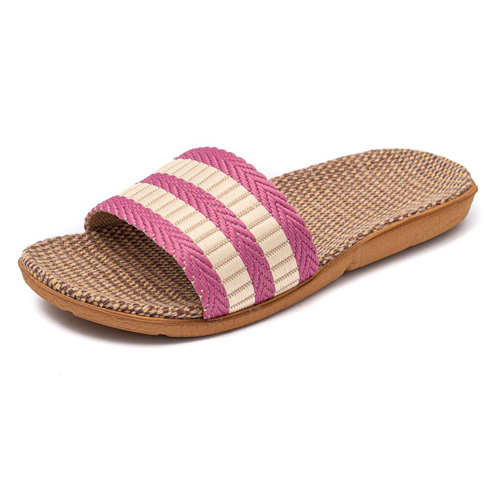 36-45 Mens Slippers For Men EVA Flat Shoes Linen Lightweight Casual Slippers Women For Home