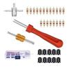 33Pcs Rust-proof Tire Valve Stem Installer Tool Set Multi Function Valve Removal Puller Tool  Cars