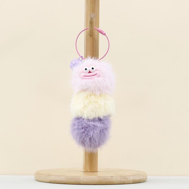 Cute Cartoon Caterpillar Plush Pendant Car Keychain Doll Bag Pendant Doll Couple