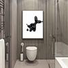 Pop Art Abstract Funny Balloon Dog Poster Toilet Wall Decoration Accessories Modern Home Bathroom Mural Canvas Painting Cuadros