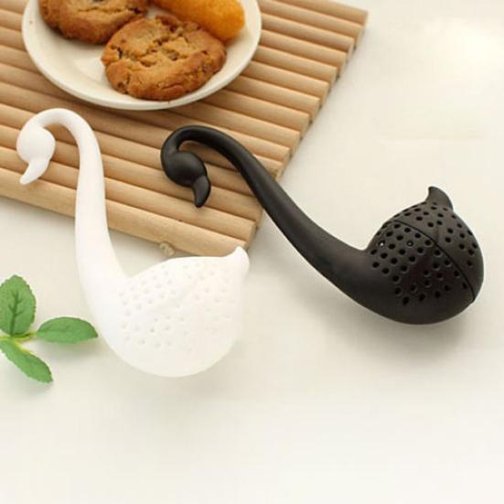 1Pc Loose Tea Infuser Strainer Creative Swan Shape Herbal Spice Filter Diffuser