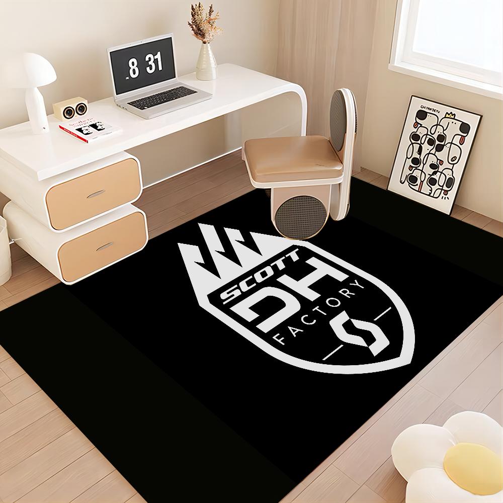 S-Scott Bike Logo Bathroom Mat Non-Slip Laundry Room Mat Laundry Decor Balcony Child Living Room Toilet Rug