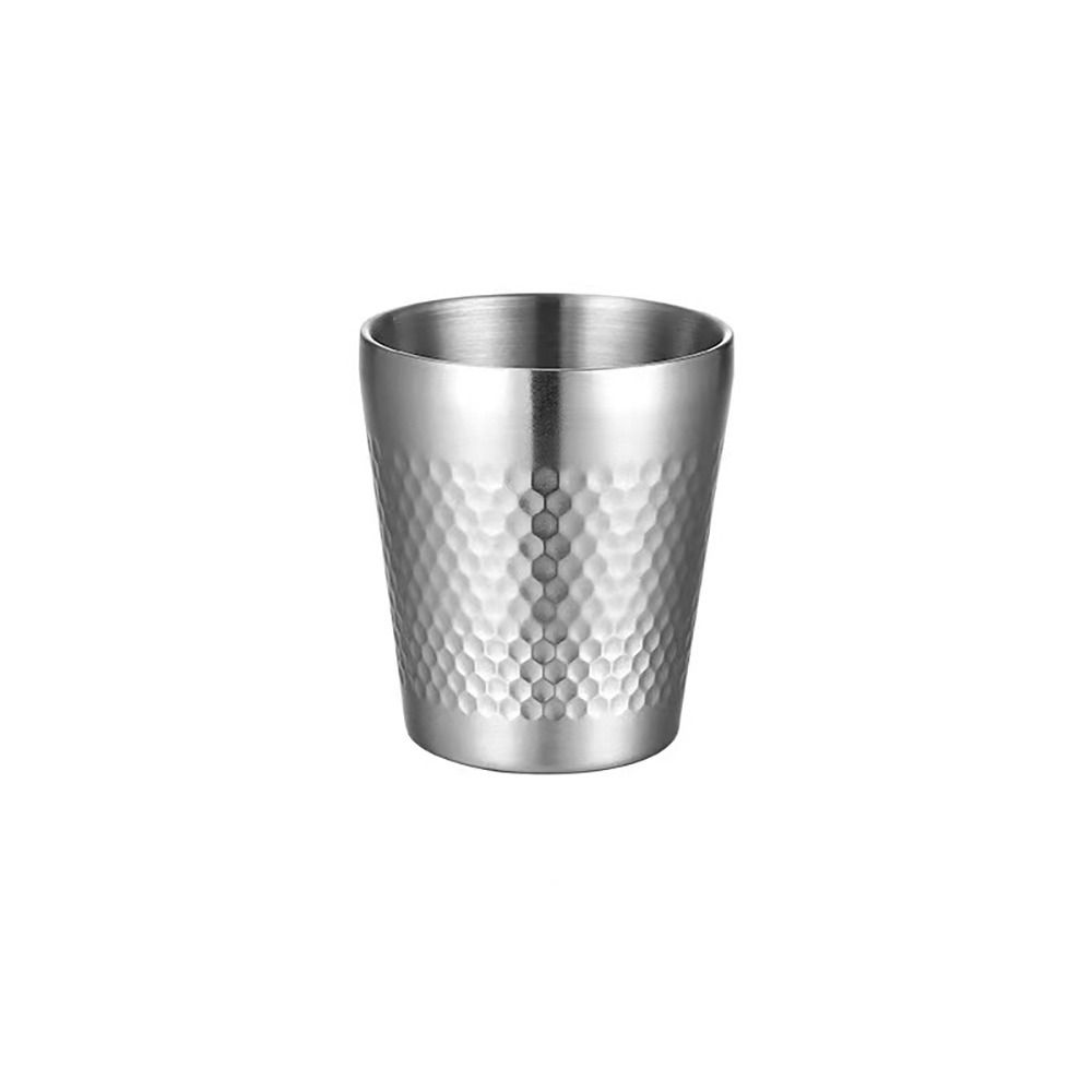 Hammered Texture Double-Wall Beer Cups Stainless Steel Milk Mugs New Cold Water Drinks Cup Bar