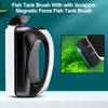 Fish Tank Magnetic Cleaning Brush with Scrapper Double Sided Decontamination Synchronized Suspension Aquarium Glass Algae Cleaner