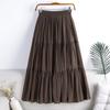 MOJTA Mid Skirt Spring Summer Women's Elastic High Waist Skirt A-line Skirt