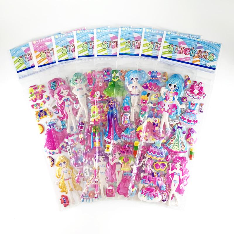 8 листов/набор Наклейки на транспорт для детей мальчиков 3D Пузырчатые Скрапбукинг Мультяшные Наклейки Ноутбук DIY Игрушки