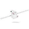 [R4213] - Silver White 'Penguin' Silver Bracelet (rhodium) - 10x7mm