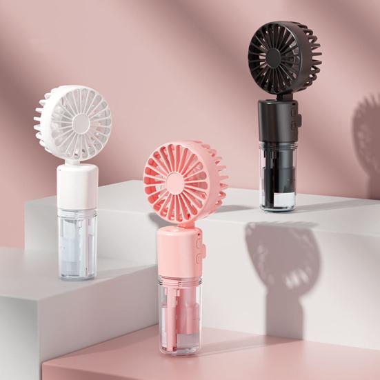 Портативный ручной вентилятор для распыления, 4 скорости, мощный поток воздуха, низкий уровень шума, работающий от аккумулятора, перезаряжаемый мини-вентилятор для персонального охлаждения
