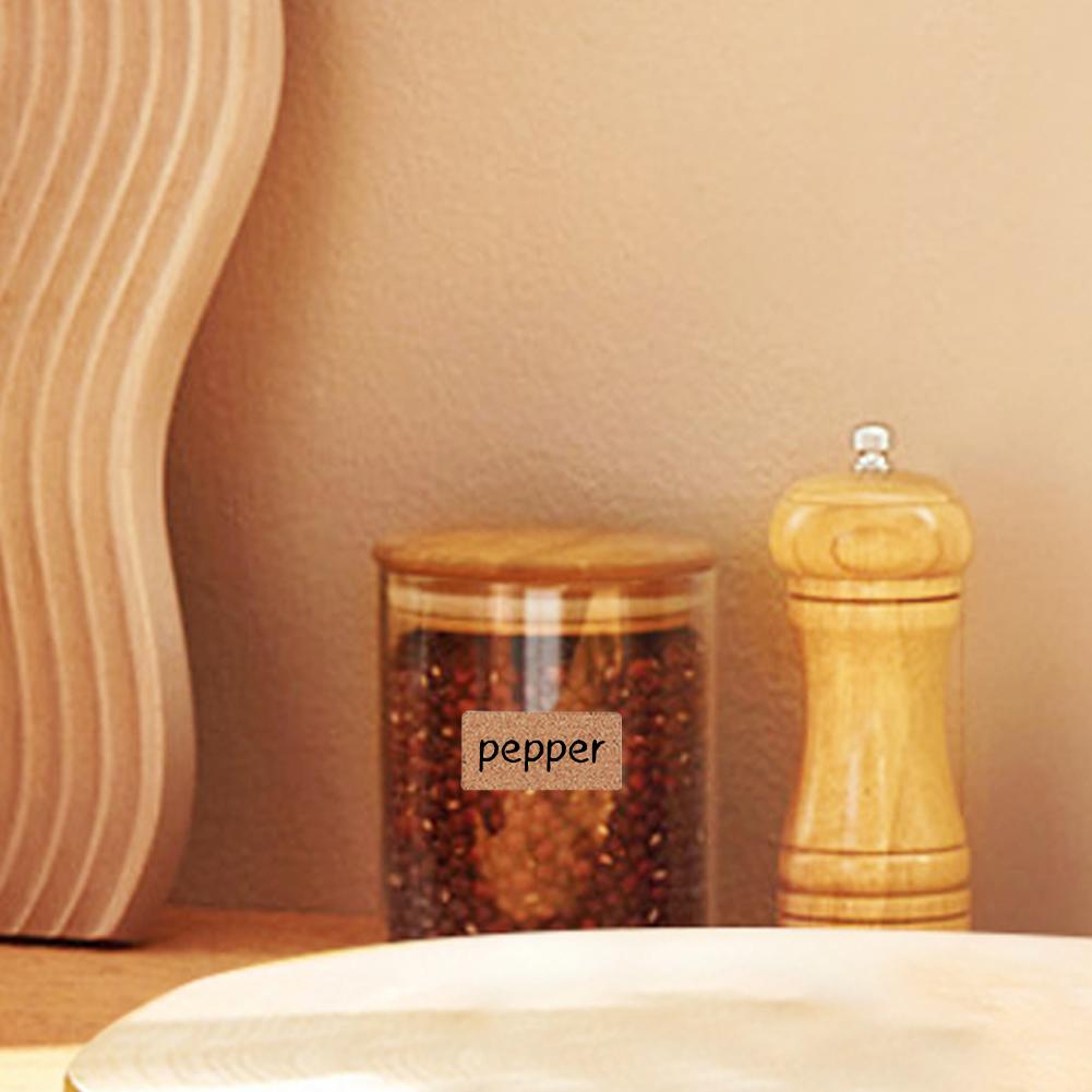 Пробковая наклейка самоклеящаяся наклейка для запечатывания пакетов с печеньем классификационная этикетка бирки для контейнеров для специй наклейка для дома кухни