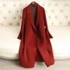 Двустороннее кашемировое пальто, длинное выше колена, свободное шерстяное пальто высокого качества, цельное изделие будет отправлено от имени новых моделей осени и зимы 2024 года.