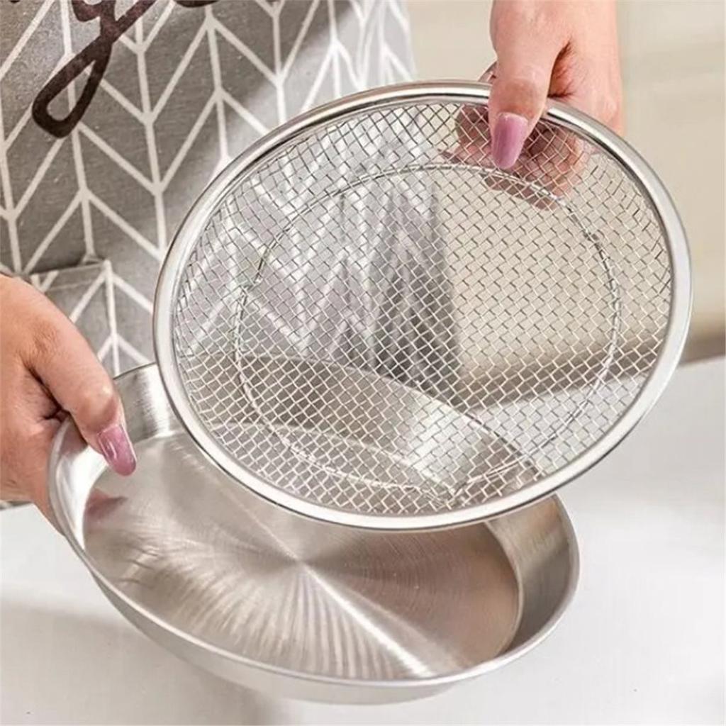 Фильтр-диск из нержавеющей стали для бытовой кухни, барбекю, слива фритюрного масла, артефакт, тарелка-фильтр для масла закусок, дренажная сетчатая тарелка