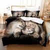 3D Digital Printing Lion Three-Piece Home Textile Bed Sheet Kit Bedding Kit