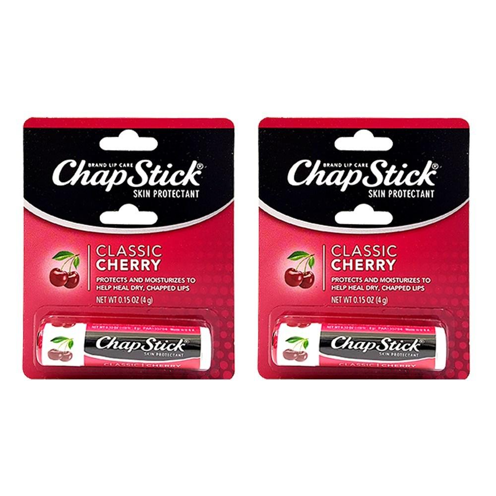 Chapstick Lip Care Moisturizing/Care Lip Balm, Classic Cherry, 4g, 2 Pcs.