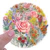 60 INS Ink and Flower Stickers Pack Waterproof Transparent PET Flower Material Decorative Guitar Notebook