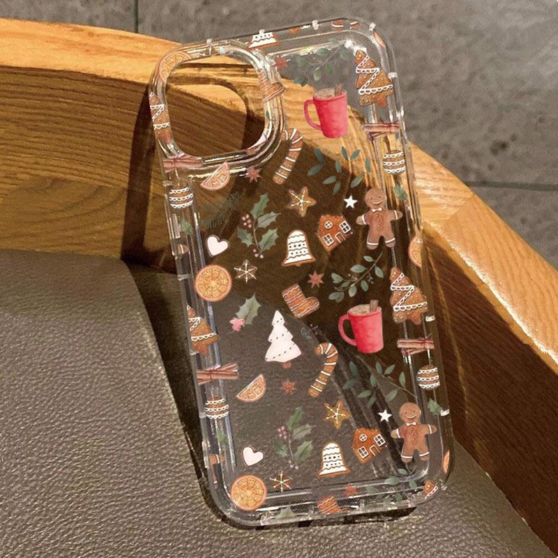 Рождественский домик из конфет Прозрачный чехол для Samsung Galaxy A55 A54 A53 A52 A35 A34 A33 A15 S25 Ultra S24 Plus S23 FE S22