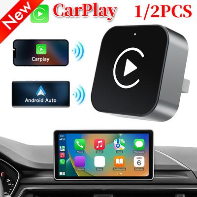 Беспроводной адаптер CarPlay Android Auto 2 в 1, CarPlay AI Box, преобразующий проводной в беспроводной, беспроводной адаптер CarPlay для заводского проводного