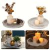 Handmade Display Party Storage Tray DIY Candle Plate Fruits Round Wooden Tray Wedding Sundries Accessories