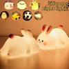 Adorable Bunny Night Lamp with Timer Touch Sensor Dimmable Voice Control Bedside Lamp Desktop Decoration