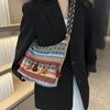 Large Capacity Ethnic Style Crossbody Bags Woven Bag Bohemian Tote Bag Fringe Shoulder Bag  Women