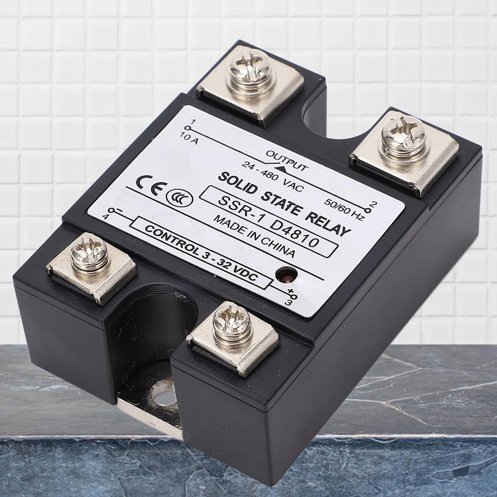 10A Solid State Relay DC Control AC SSR Semiconductor Relay Module 24‑480VAC Load Voltage