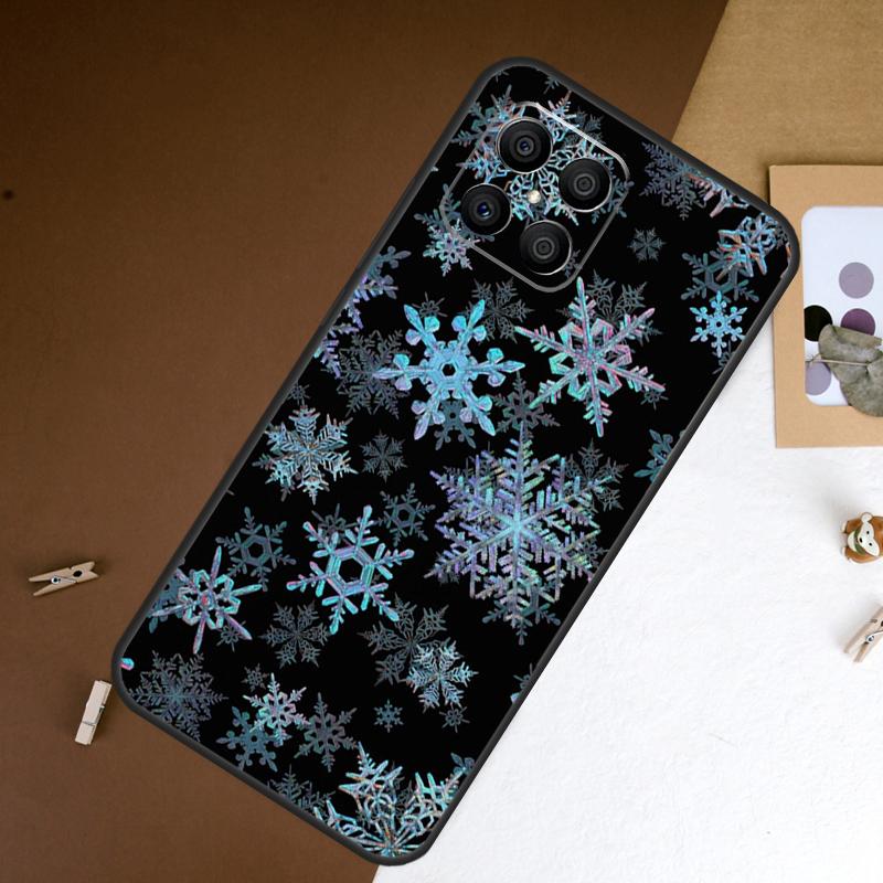 Snow Snowflake Winter Phone Case For Honor 90 Lite 50 70 Magic 5 6 Pro 8X X6 X7 X8 X9 X8a X7a X6a X9b X9a Cover
