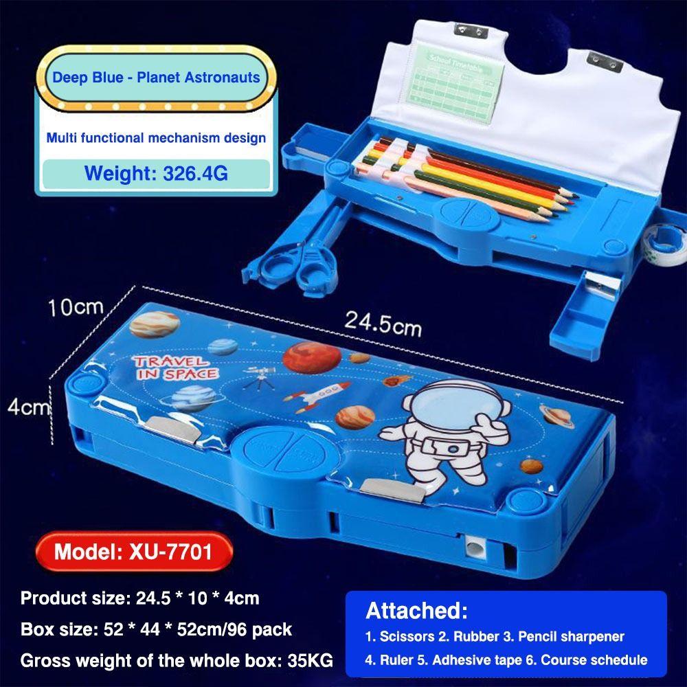 Двухъярусный пенал с точилкой Органайзер для канцелярских принадлежностей Для мальчиков/девочек